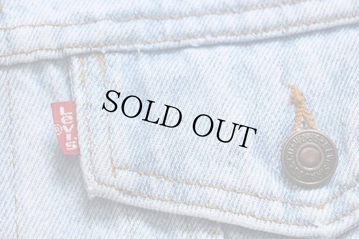 画像6: 90s USA製 Levi'sリーバイス 70507 デニムジャケット 4ポケット アイスブルー L (6)