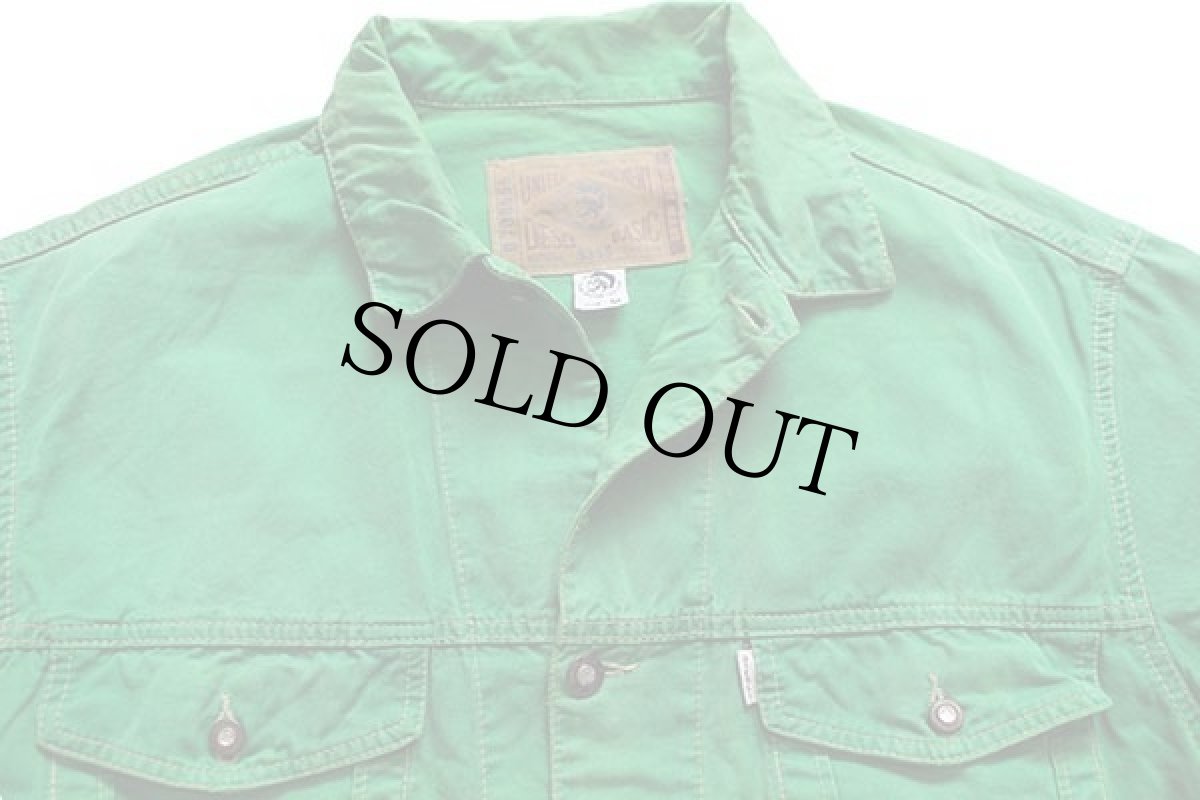 画像3: イタリア製 Dieselディーゼル コットンツイルジャケット 4ポケット 緑 M (3)