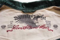 画像4: 90s Levi'sリーバイス 71165 カラーデニムジャケット 4ポケット グリーン XL★ユーロ (4)