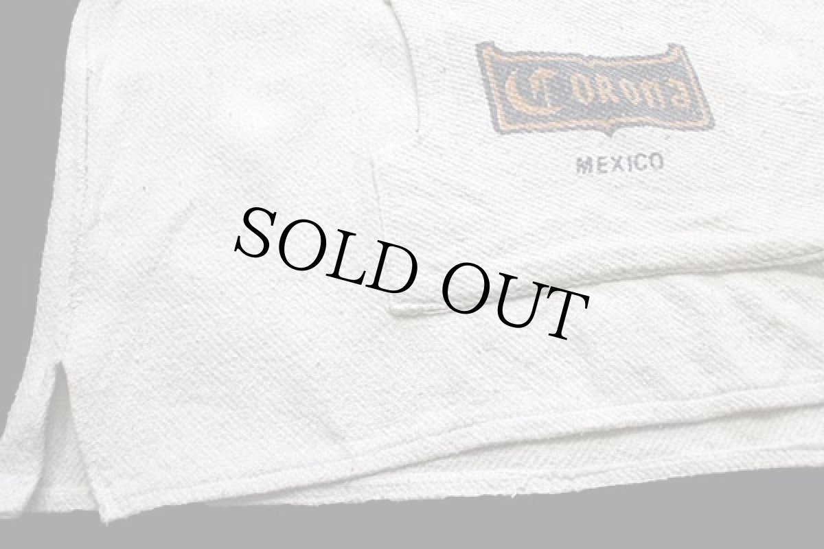 画像5: メキシコ製 Corona MEMBER OF THE BEACH CLUB ロゴ メキシカンパーカー オフホワイト XL (5)