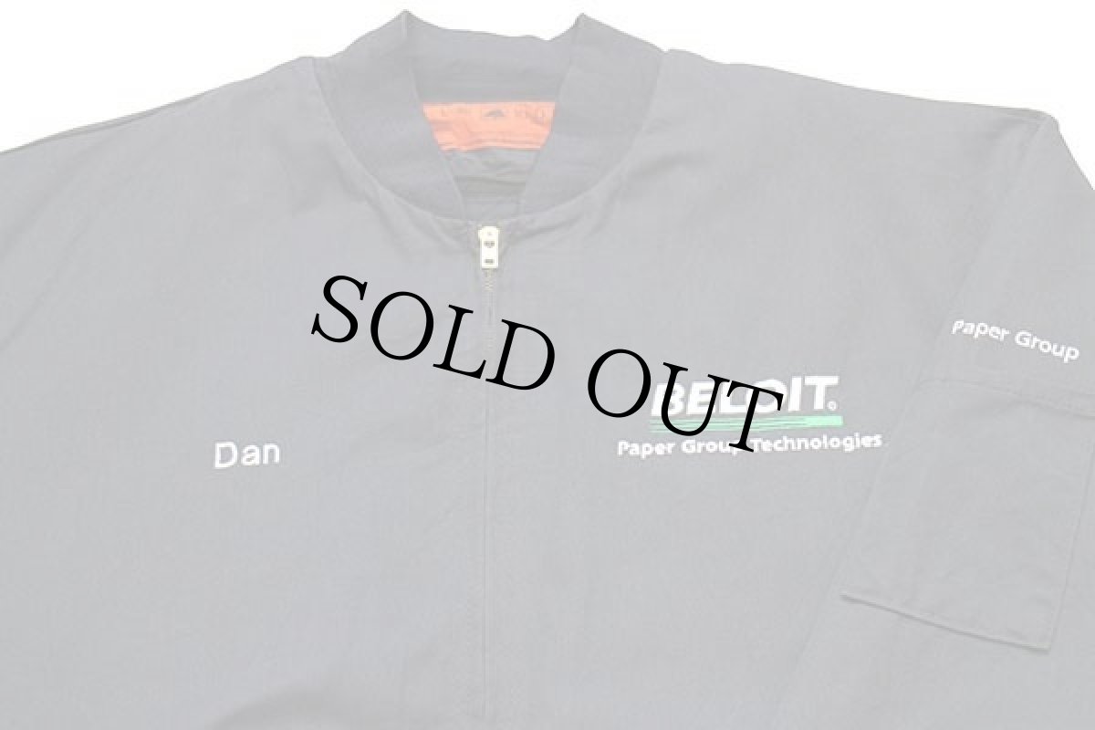 画像3: 80s USA製 RED KAPレッドキャップ BELOIT Paper Group Technologies 刺繍 キルティングライナー付き ワークジャケット グレー L-RG (3)