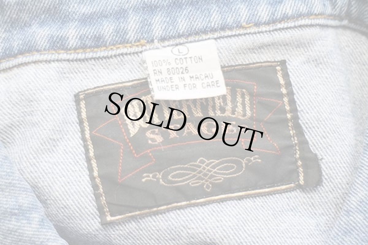 画像4: 90s STARBUCKS COFFEE スターバックス コーヒー 刺繍 デニムジャケット 4ポケット L (4)