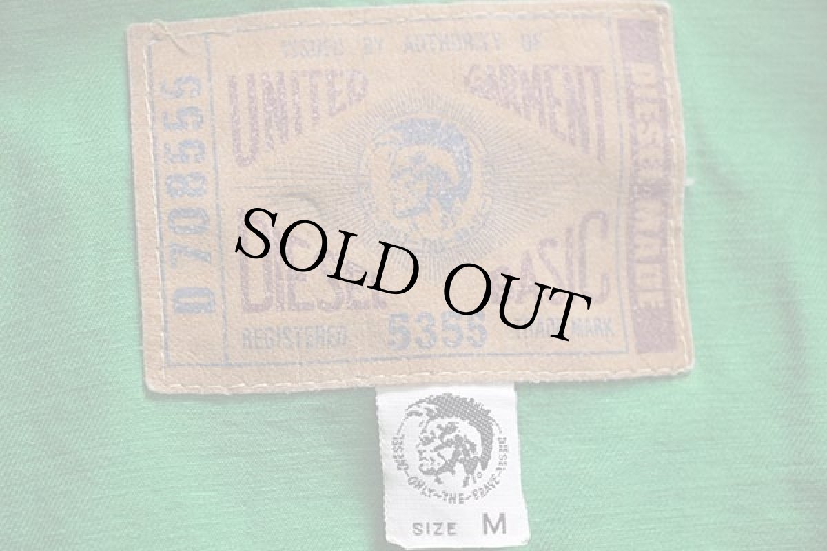 画像4: イタリア製 Dieselディーゼル コットンツイルジャケット 4ポケット 緑 M (4)