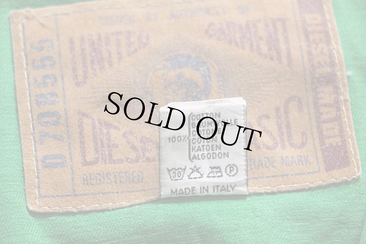 画像5: イタリア製 Dieselディーゼル コットンツイルジャケット 4ポケット 緑 M (5)