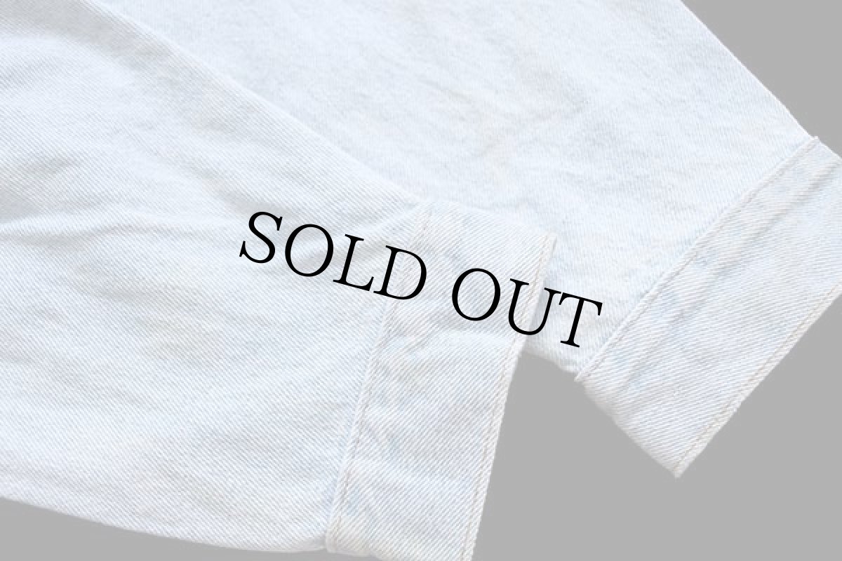 画像7: 90s USA製 Levi'sリーバイス 70507 デニムジャケット 4ポケット アイスブルー L (7)