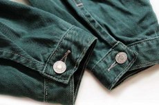 画像7: 90s Levi'sリーバイス 71165 カラーデニムジャケット 4ポケット グリーン XL★ユーロ (7)