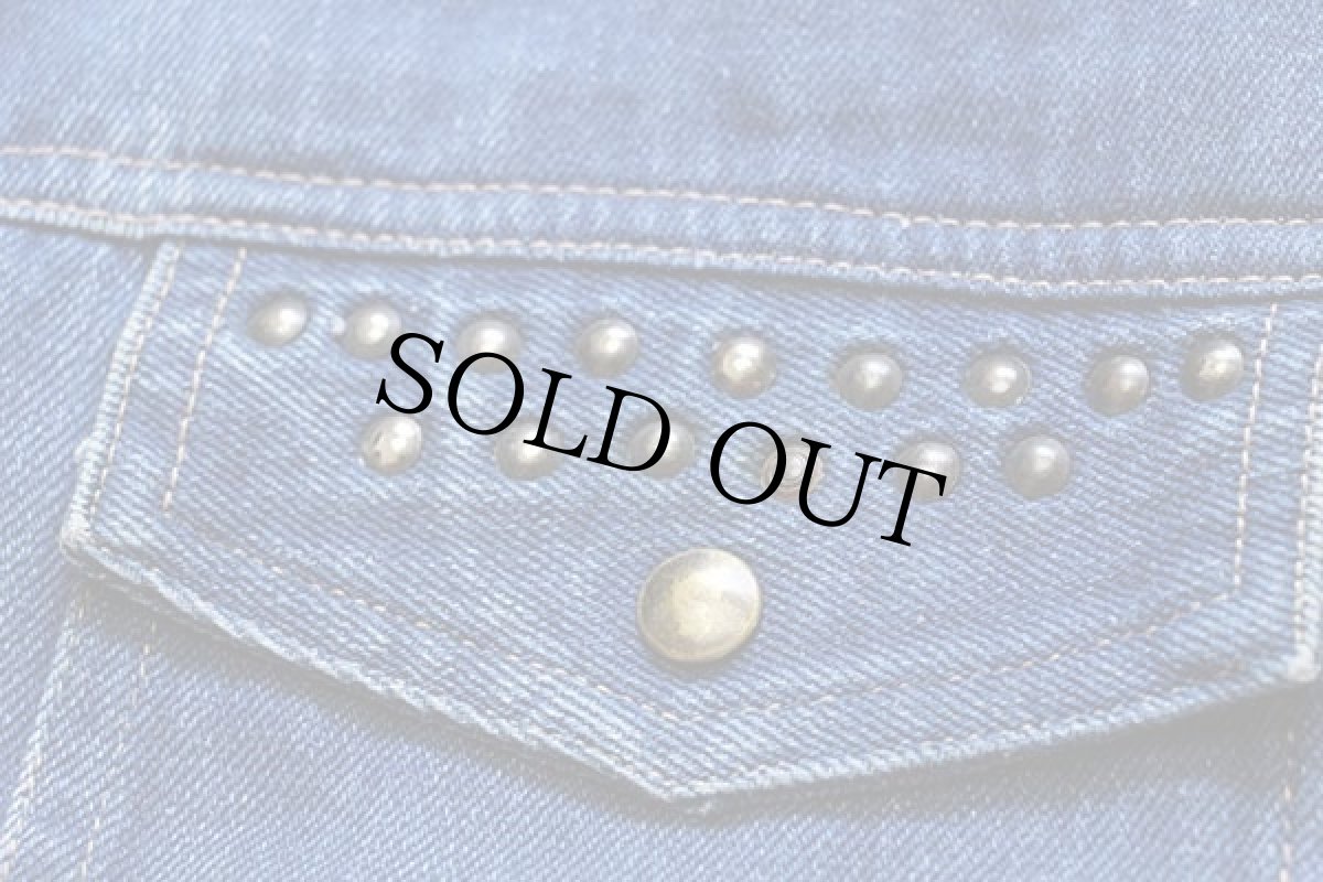 画像6: 80s UNKNOWN スタッズ付き デニムジャケット 4ポケット (6)