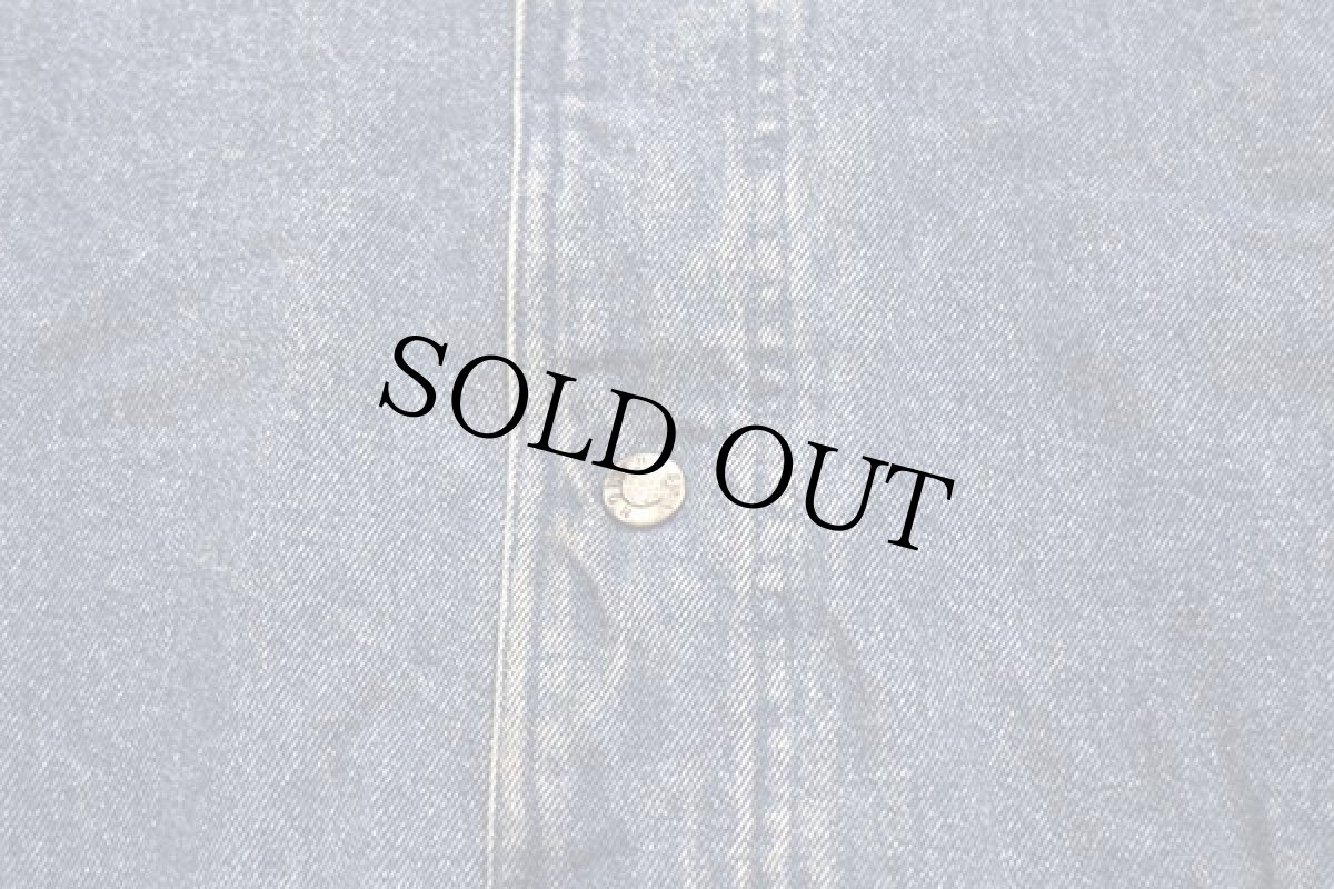 画像8: 90s NORTH BAY ツートン 切り替え キルティングライナー コットン×デニムスタジャン L (8)