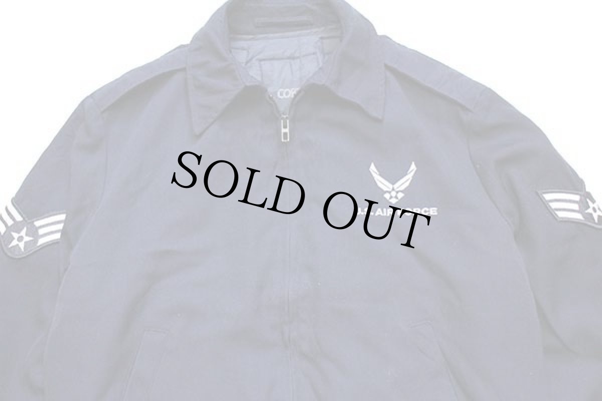 画像3: 00s 米軍 U.S.AIR FORCE 刺繍&パッチ付き 中綿入りライナー ライトウェイトジャケット 紺 40R (3)