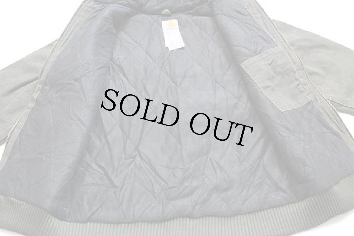 画像5: 00s メキシコ製 carharttカーハート キルティングライナー ダック地 アクティブジャケット パーカー モスグリーン ボーイズL (5)