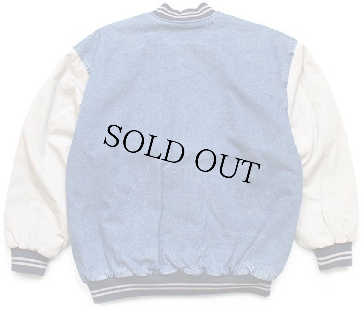 画像2: 90s NORTH BAY ツートン 切り替え キルティングライナー コットン×デニムスタジャン L (2)