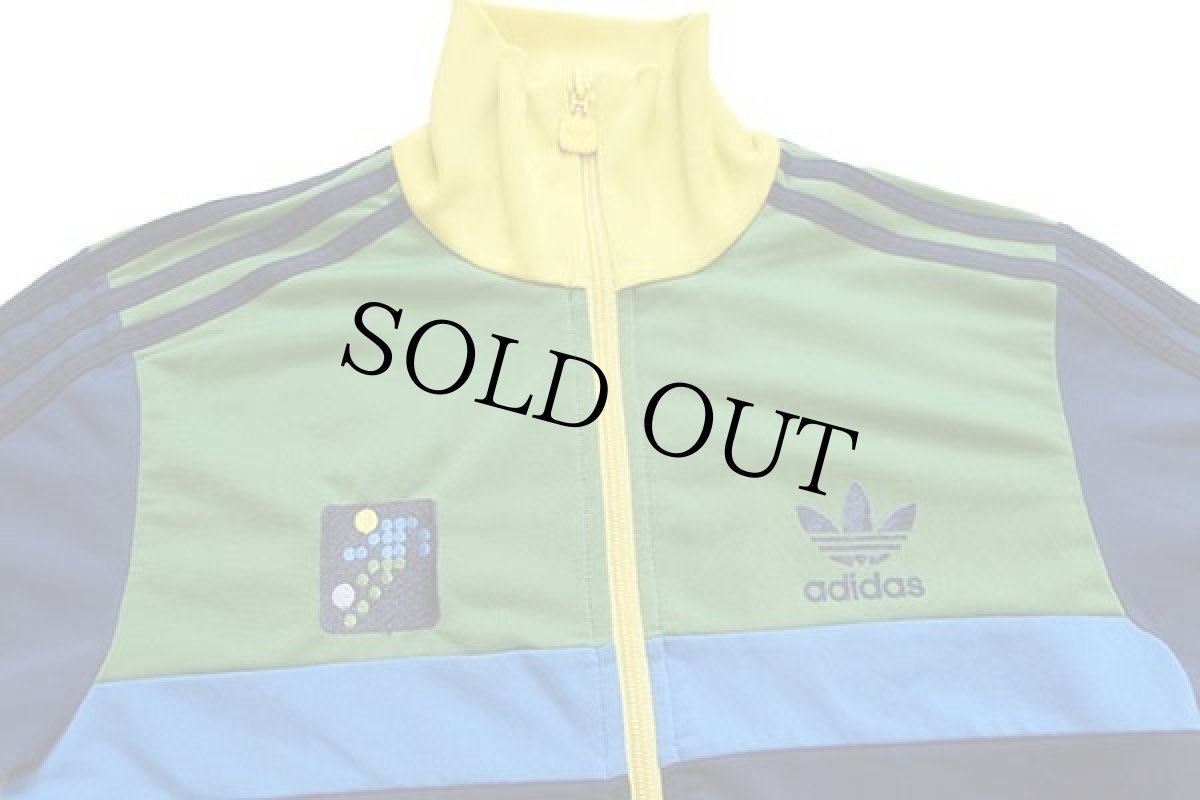 画像3: adidasアディダス トレフォイル ロゴ フェルトプリント&刺繍 クレイジーカラー 切り替え ハイネック トラックジャケット S★15 ジャージ (3)