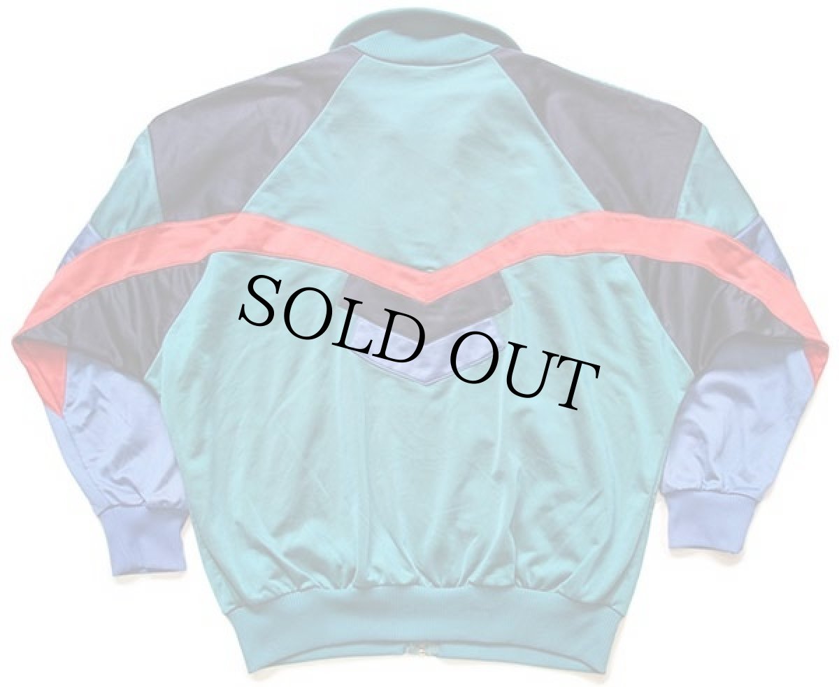 画像2: 90s adidasアディダス トレフォイル ロゴ刺繍 マルチカラー 切り替え ハイネック トラックジャケット★ジャージ (2)