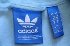 画像4: adidasアディダス DEUTSCHER FUSSBALL BUND トレフォイル フェルトプリント ハイネック トラックジャケット 水色×黒 L★ジャージ (4)