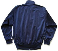 画像2: 90s adidasアディダス トレフォイル ロゴ刺繍 トラックジャケット 紺×白 S★ジャージ (2)
