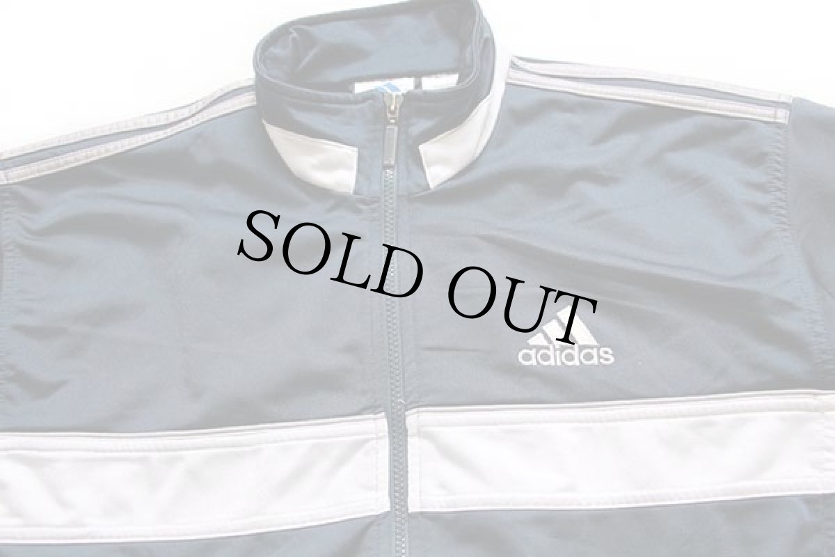 画像3: 00s adidasアディダス パフォーマンス ロゴ刺繍 トラックジャケット 薄紺 M★ジャージ (3)