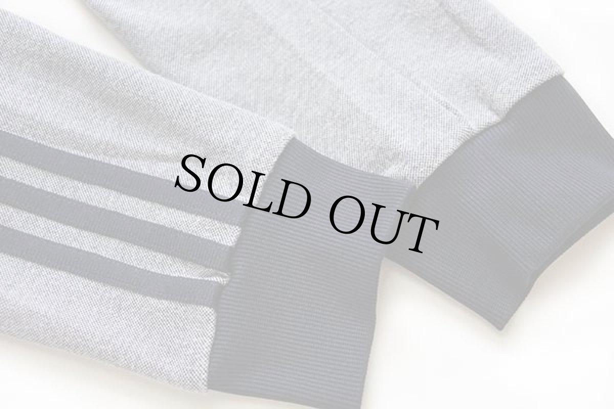 画像6: adidasアディダス トレフォイル ロゴ刺繍 トラックジャケット 杢グレー×紺 S★ジャージ (6)