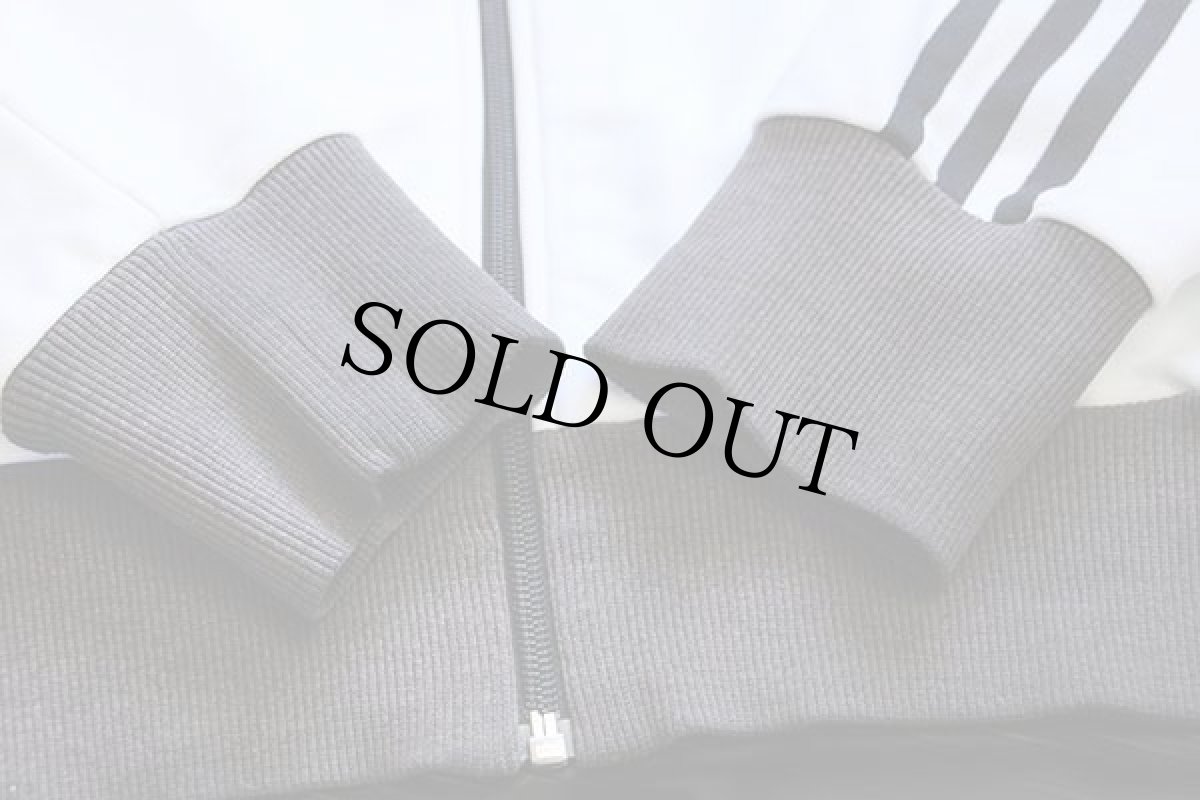 画像6: 00s adidasアディダス NEW ZEALAND フェルトプリント&パッチ付き ハイネック トラックジャケット 白×炭黒 M★ジャージ (6)