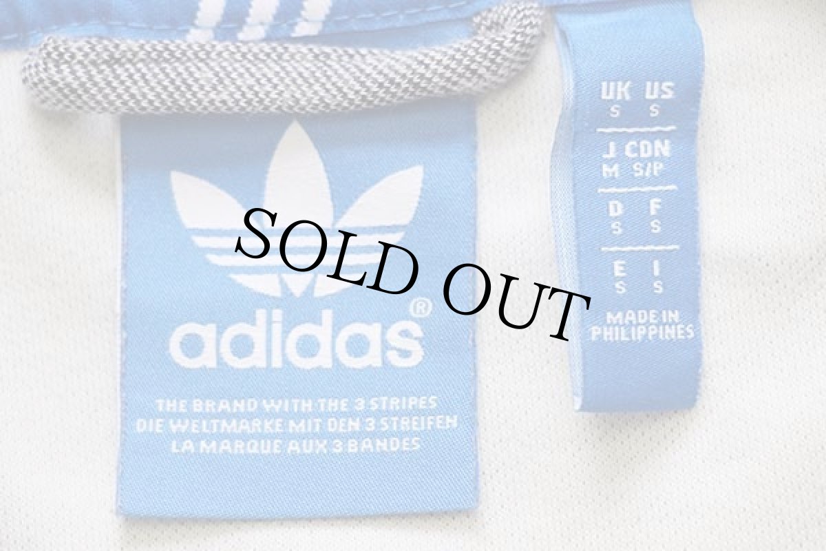 画像4: adidasアディダス トレフォイル ロゴ刺繍 トラックジャケット 杢グレー×紺 S★ジャージ (4)