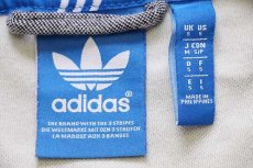 画像4: adidasアディダス トレフォイル ロゴ刺繍 トラックジャケット 杢グレー×紺 S★ジャージ (4)