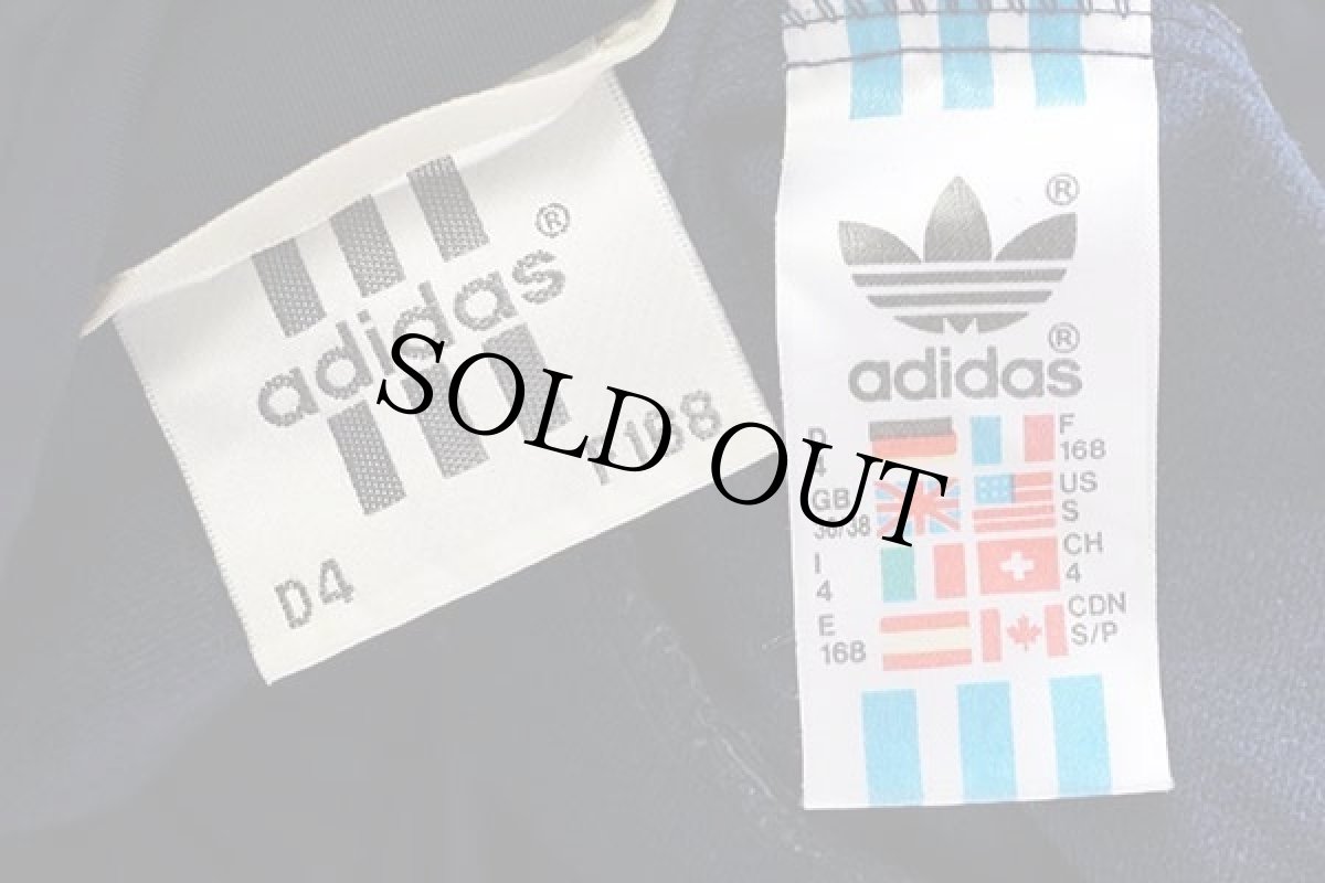 画像4: 90s adidasアディダス トレフォイル ロゴ刺繍 トラックジャケット 紺×白 S★ジャージ (4)