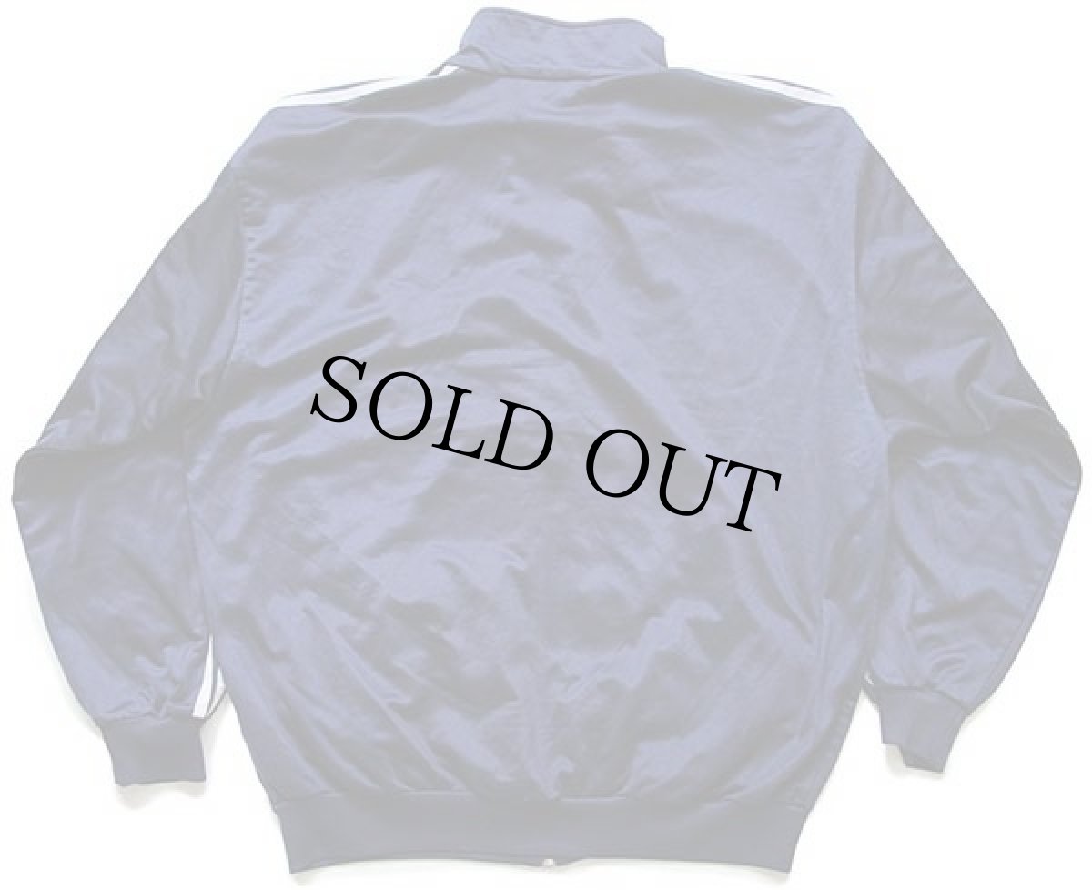 画像2: 90s adidasアディダス トレフォイル ロゴ刺繍 トラックジャケット 紺×白 M★ジャージ (2)