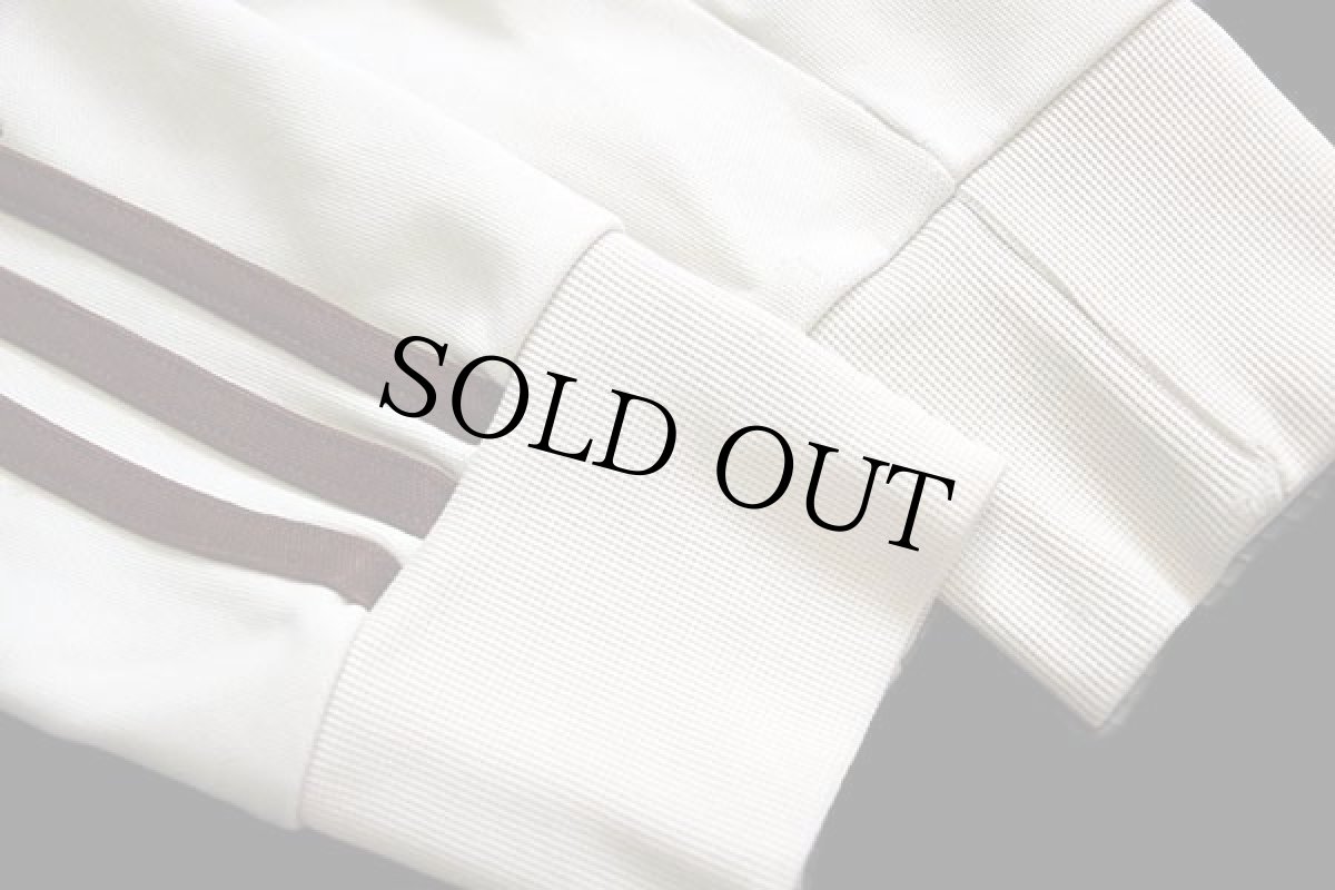 画像6: 90s adidasアディダス トレフォイル ロゴ刺繍 ハイネック トラックジャケット アイボリー×茶 L★ジャージ (6)