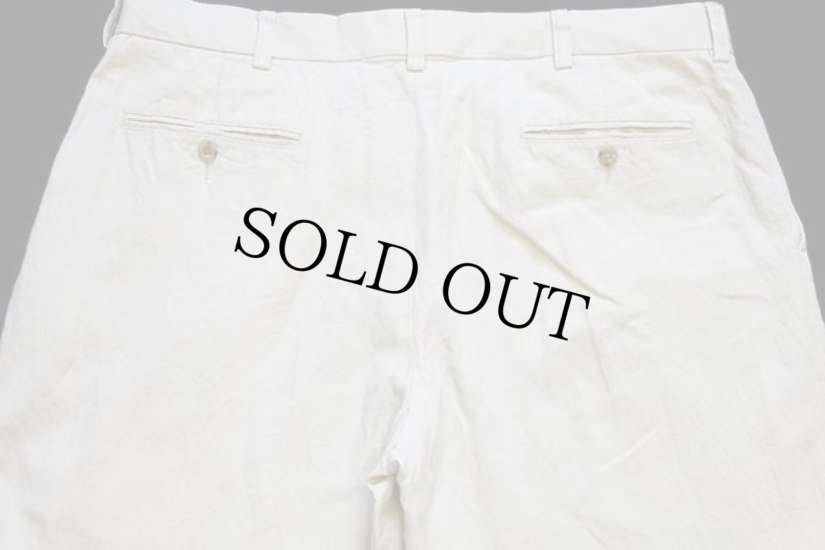 画像5: 00s ポロ ラルフローレン スラックス リネン×コットンパンツ アイボリー w36 L34 (5)