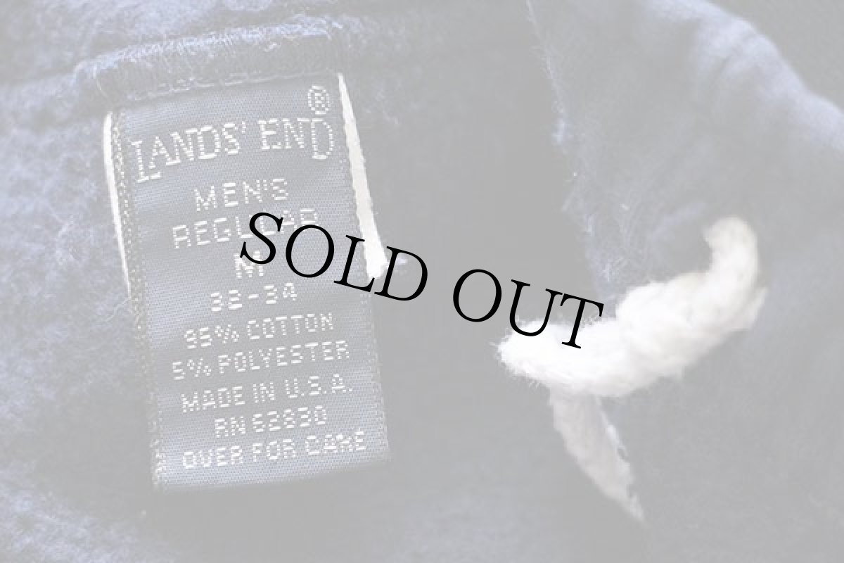 画像6: 90s USA製 LANDS'ENDランズエンド 無地 スウェットパンツ 紺 M (6)