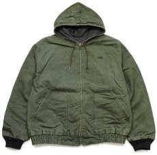 画像1: Irish Setter アイリッシュセッター ワンポイント ダックパーカー グリーン XL (1)