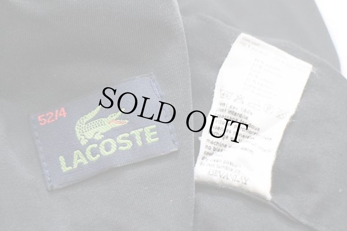 画像4: 90s LACOSTE ラコステ ワンポイント キルティングベスト 薄黒 52/4 (4)