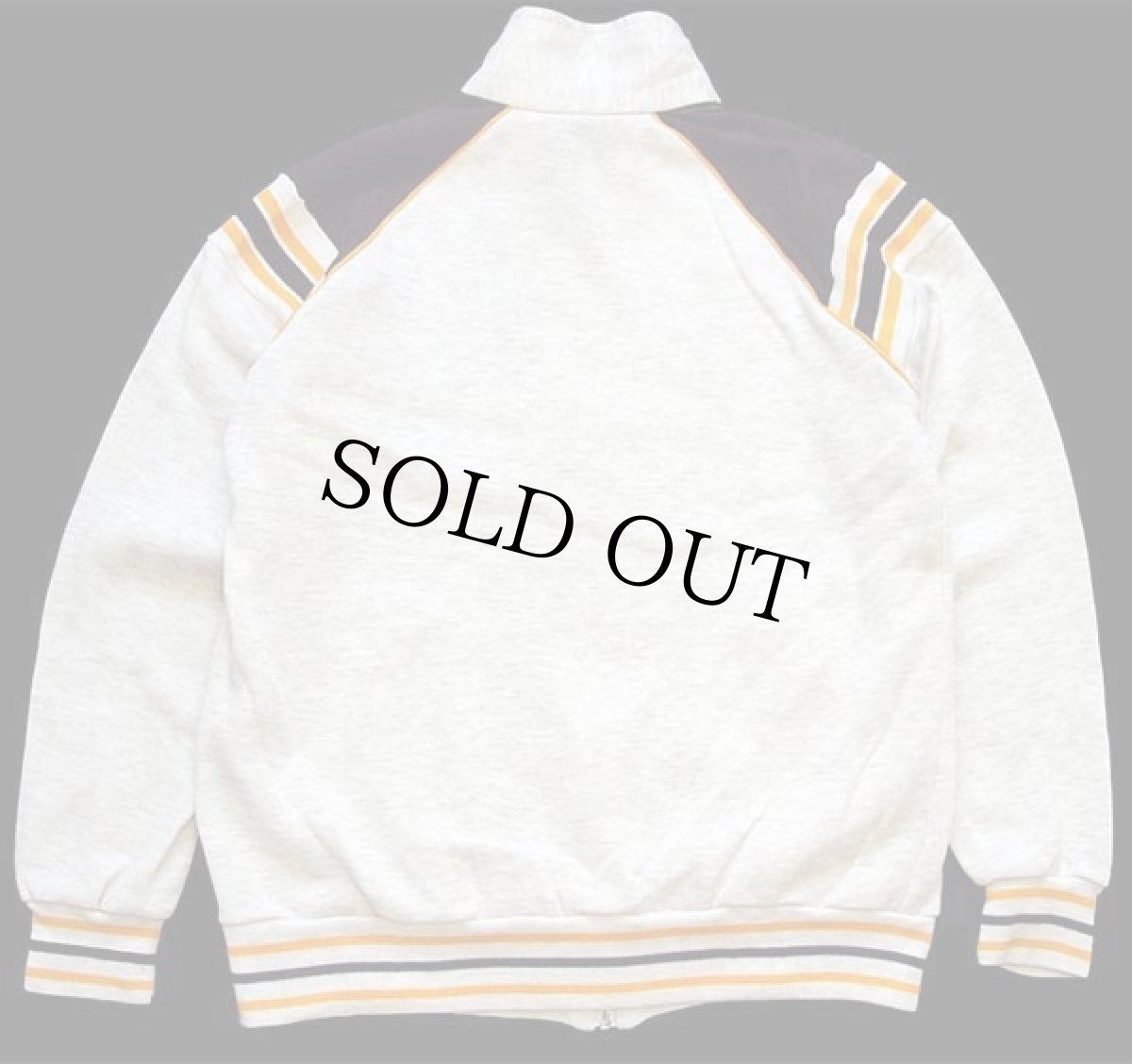 画像2: 80s Mac Gregor スウェット トラックジャケット 霜降りベージュ M★ジャージ (2)