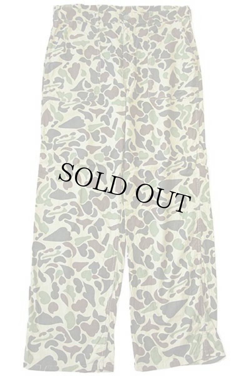 画像2: 70s UNKNOWN ダックハンターカモ ベイカータイプ コットン ハンティングパンツ L (2)