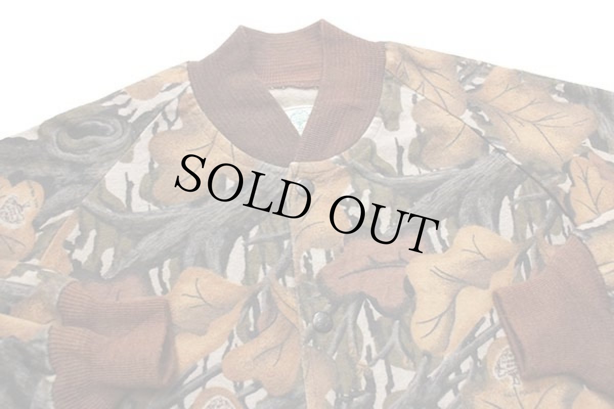 画像3: 80s USA製 MOSSY OAK FALL FOLIAGE リアルツリーカモ コットン シャモアクロス ハンティングジャケット M (3)