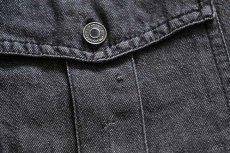 画像6: 90s イタリア製 CASUCCI 刺繍入り ブラック ダンガリーシャツ L (6)