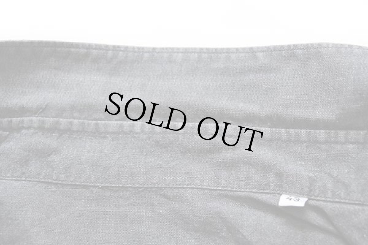 画像5: HUGO BOSS 無地 ラミー×コットンシャツ チャコールグレー 43 (5)