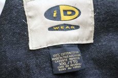 画像4: 90s カナダ製 id WEAR PARTS OPERATIONS INTERNATIONAL 刺繍 ツートン カラーデニムジャケット 黒×ベージュ XXL★特大 (4)