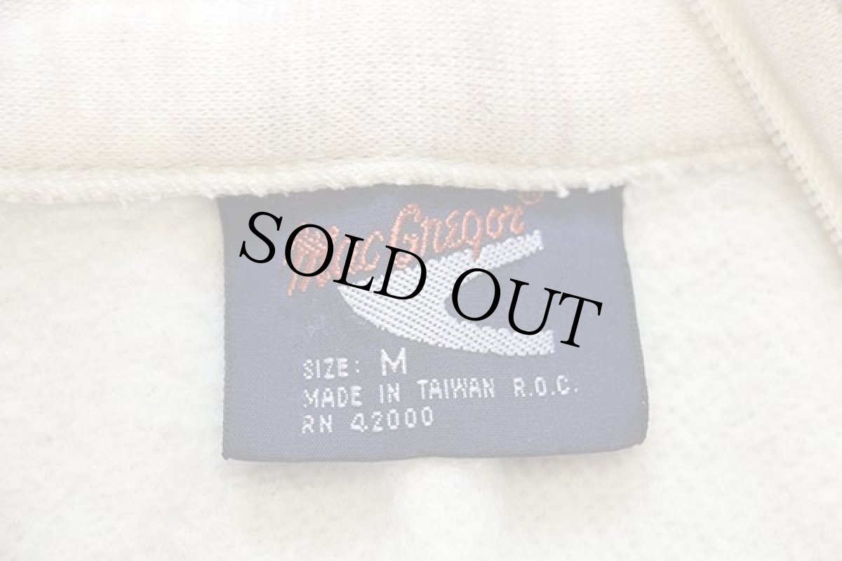 画像4: 80s Mac Gregor スウェット トラックジャケット 霜降りベージュ M★ジャージ (4)