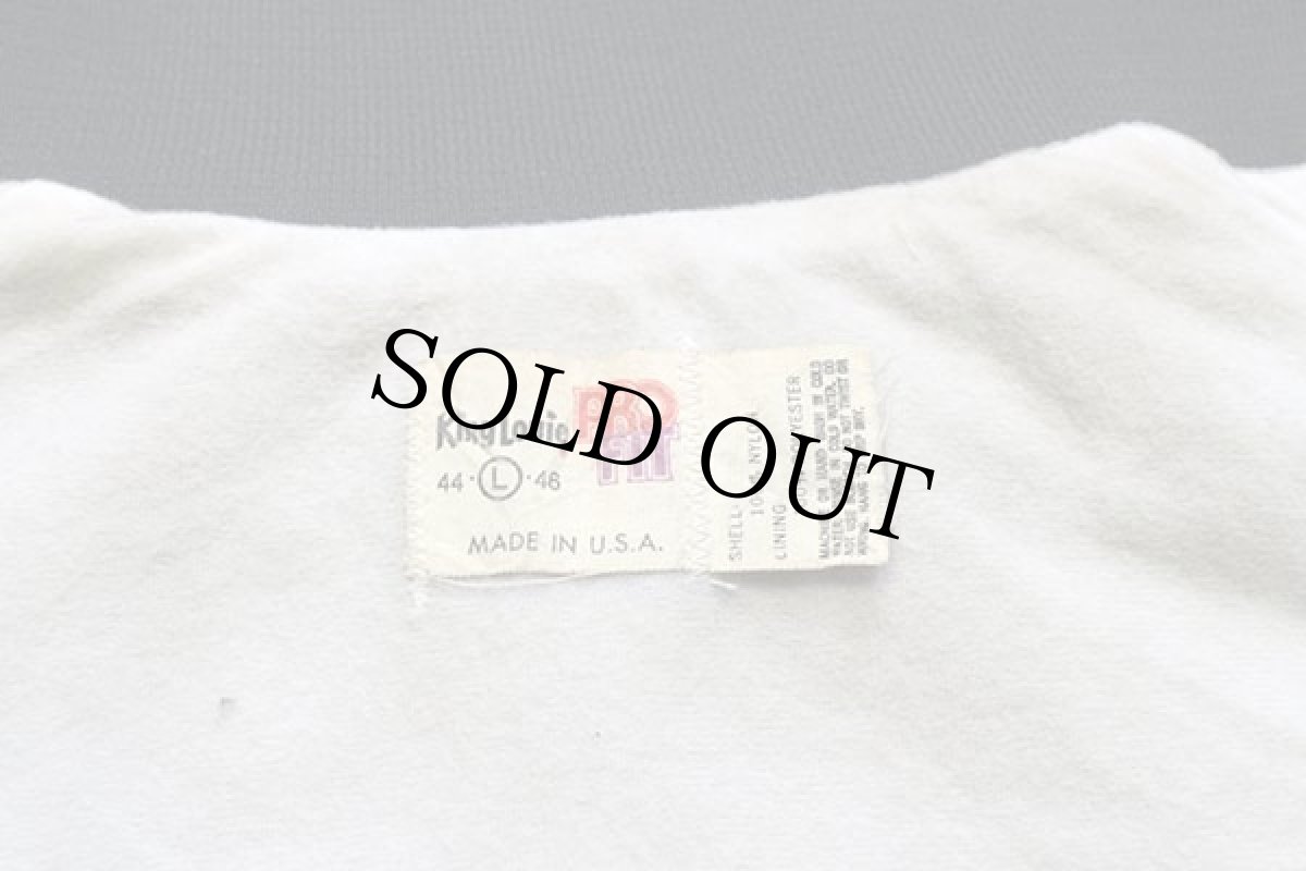 画像5: 80s USA製 King Louieキングルイ DeLoreanデロリアン バックプリント ナイロンジャケット シルバー L (5)