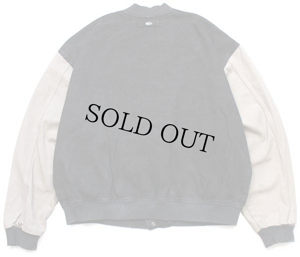 画像2: 90s カナダ製 id WEAR PARTS OPERATIONS INTERNATIONAL 刺繍 ツートン カラーデニムジャケット 黒×ベージュ XXL★特大 (2)