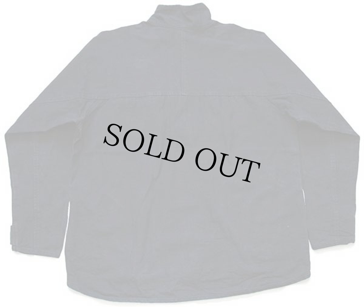 画像2: USA製 KAVUカブー ハーフジップ プルオーバー コットン キャンバス スローシャツ 黒 L (2)