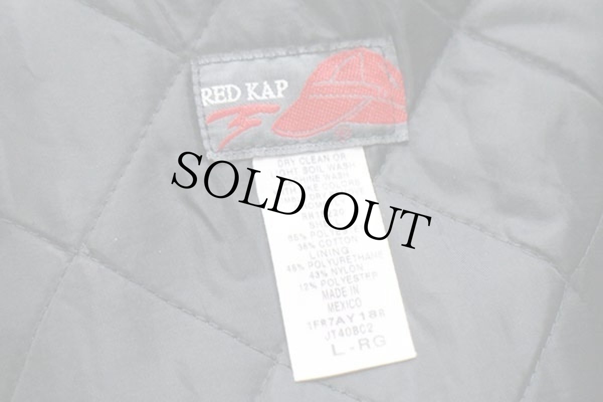 画像4: 00s RED KAPレッドキャップ ツートン 切り替え キルティングライナー ワークジャケット 黒×グレー L-RG (4)