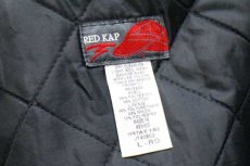 画像4: 00s RED KAPレッドキャップ ツートン 切り替え キルティングライナー ワークジャケット 黒×グレー L-RG (4)