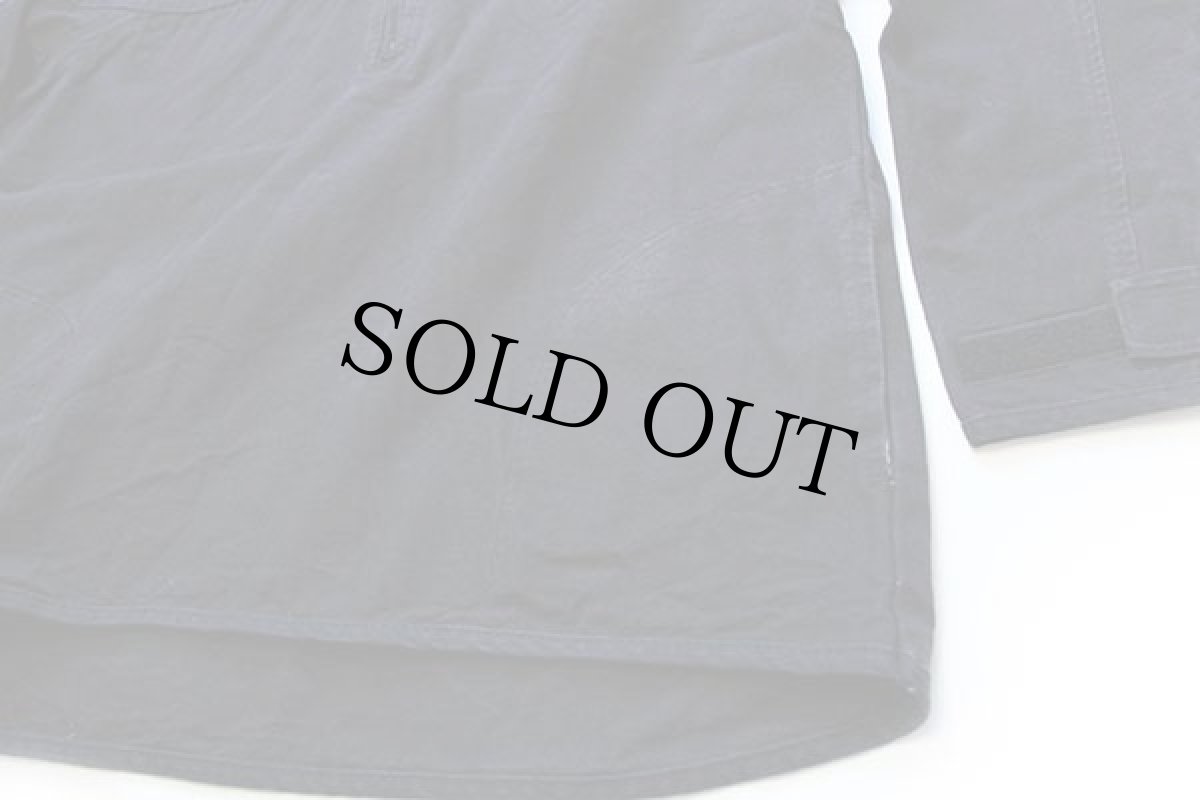 画像5: USA製 KAVUカブー ハーフジップ プルオーバー コットン キャンバス スローシャツ 黒 L (5)