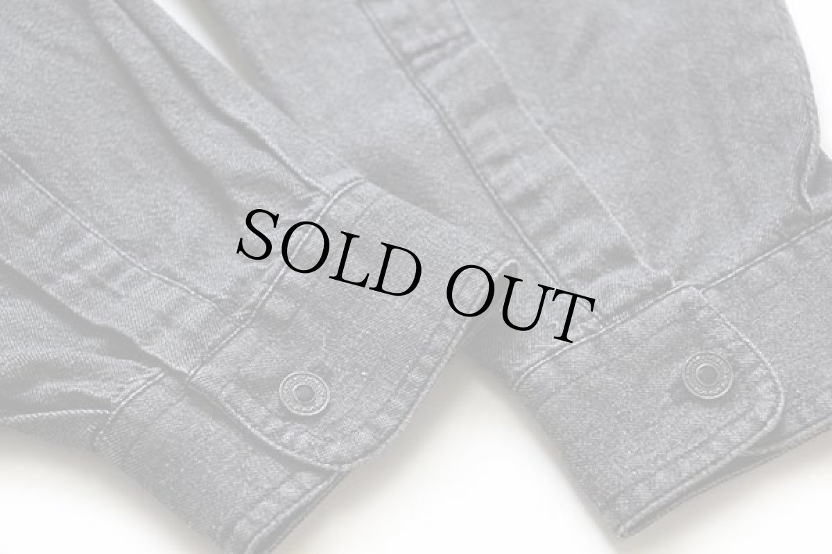 画像5: 90s イタリア製 CASUCCI 刺繍入り ブラック ダンガリーシャツ L (5)