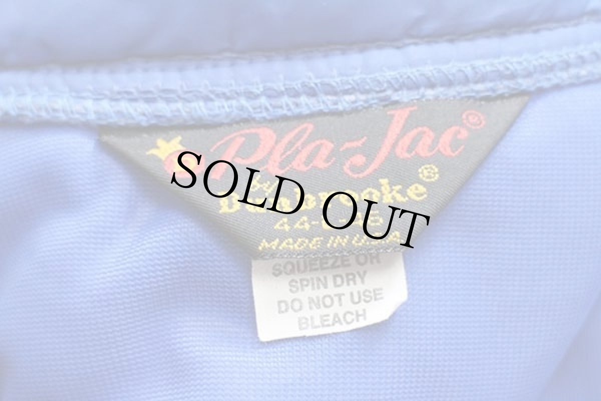 画像4: 80s USA製 Pla-Jac Dunbrooke PIE NATIONWIDE パッチ付き 中綿入り ナイロンベスト 青 L (4)