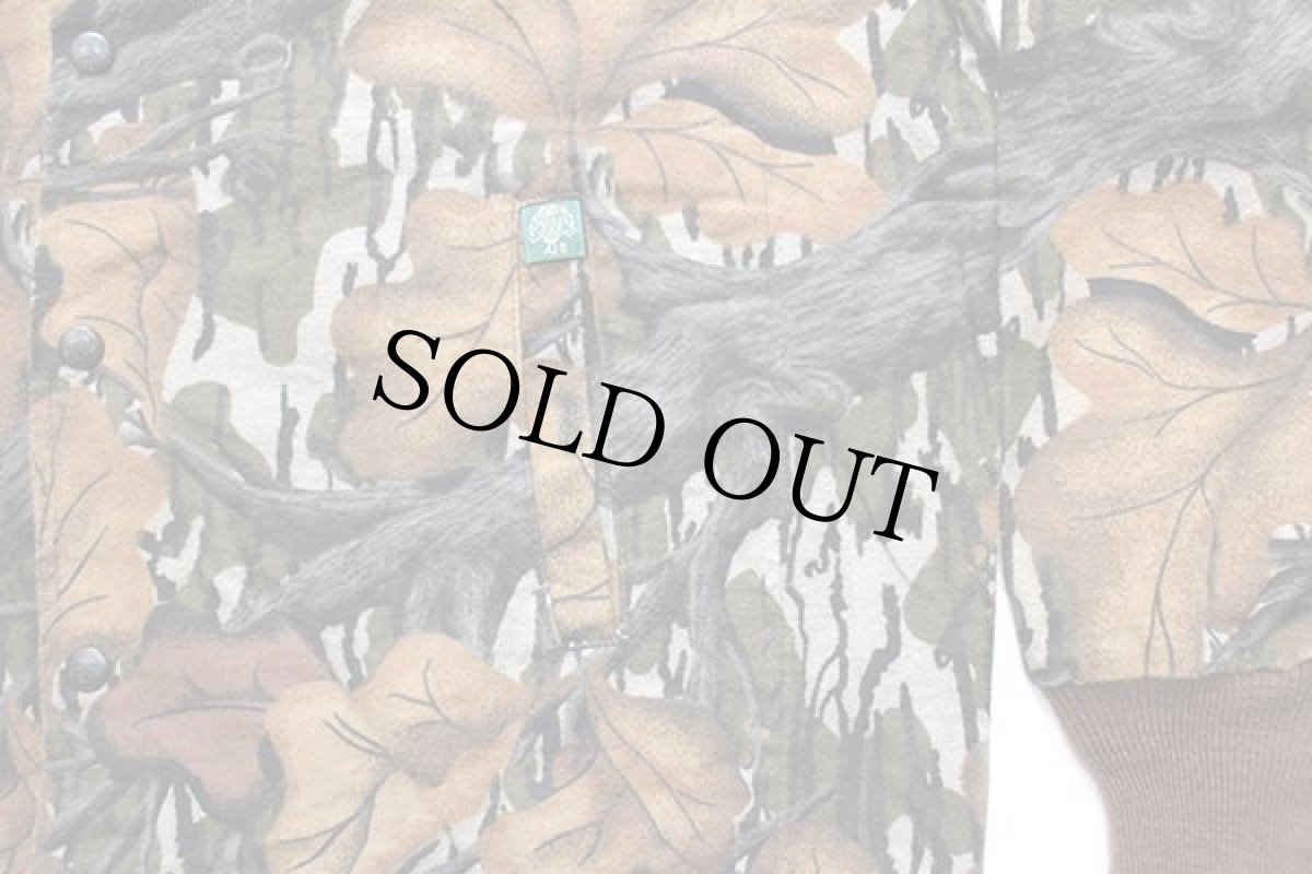 画像6: 80s USA製 MOSSY OAK FALL FOLIAGE リアルツリーカモ コットン シャモアクロス ハンティングジャケット M (6)