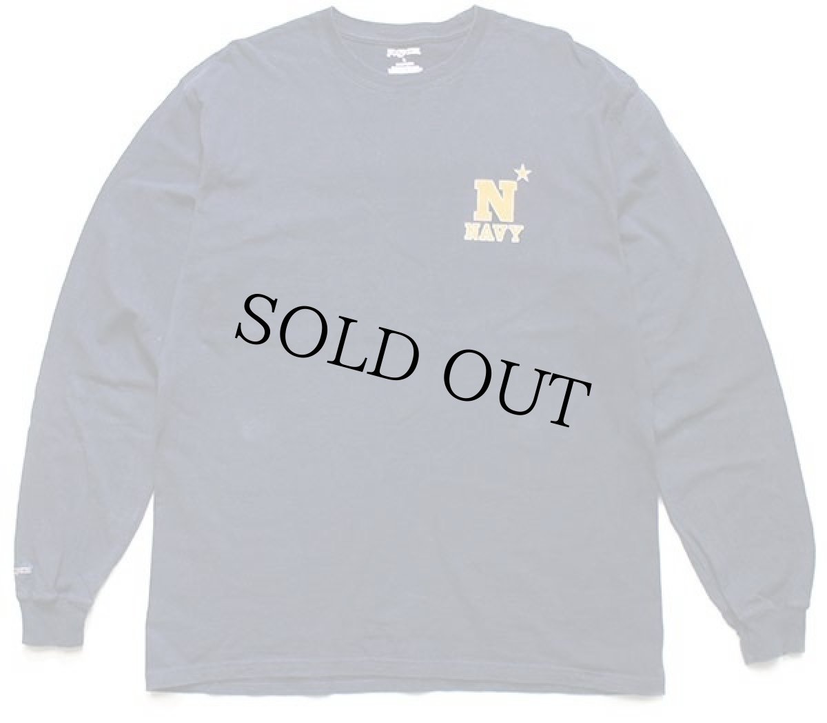 画像2: JANSPORTジャンスポーツ U.S.NAVY NAVAL ACADEMY パッチ付き コットン 長袖Tシャツ 紺 L (2)