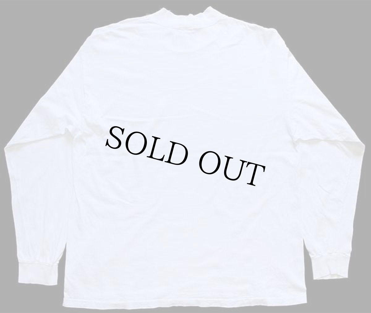 画像2: 90s USA製 GAPギャップ モックネック 無地 コットン 長袖Tシャツ 白 L (2)