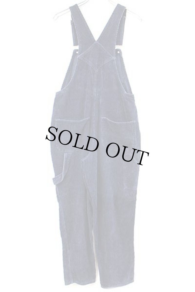 画像3: 00s ARIZONA コットン 太畝 コーデュロイ オーバーオール ネイビー M★サロペット (3)